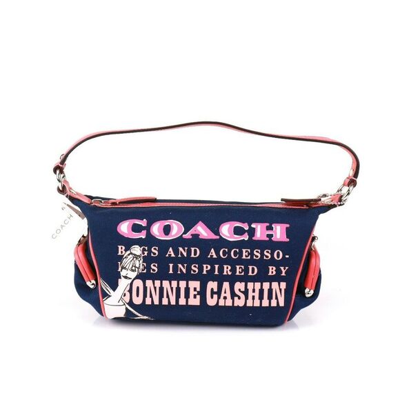 NWT Coach Bonnie Graphic Print Demi Pouch Bag Navy COLLECTOR's ITEM - Picture 2 of 7